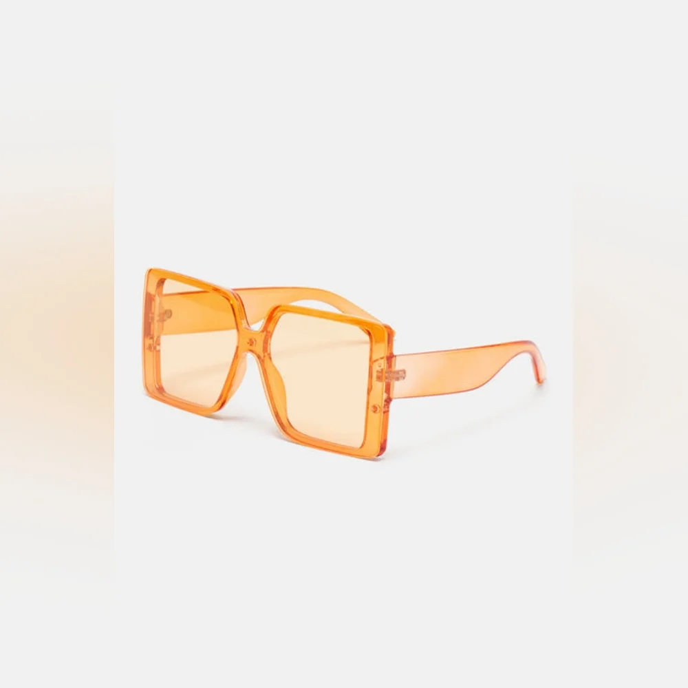 New Baddie Orange Oversized Sunglasses